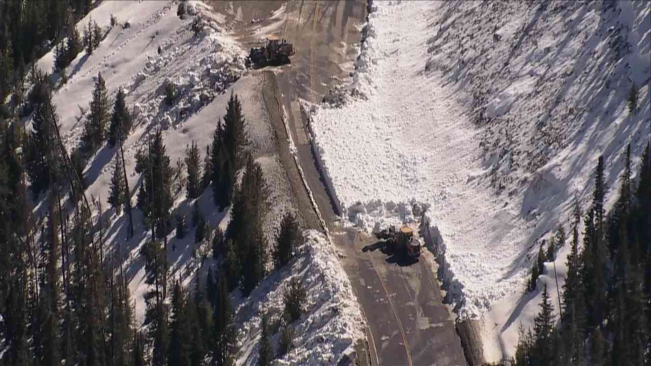 An avalanche on Berthoud Pass covered part of U.S. 40 in snow on April 11, 2023.