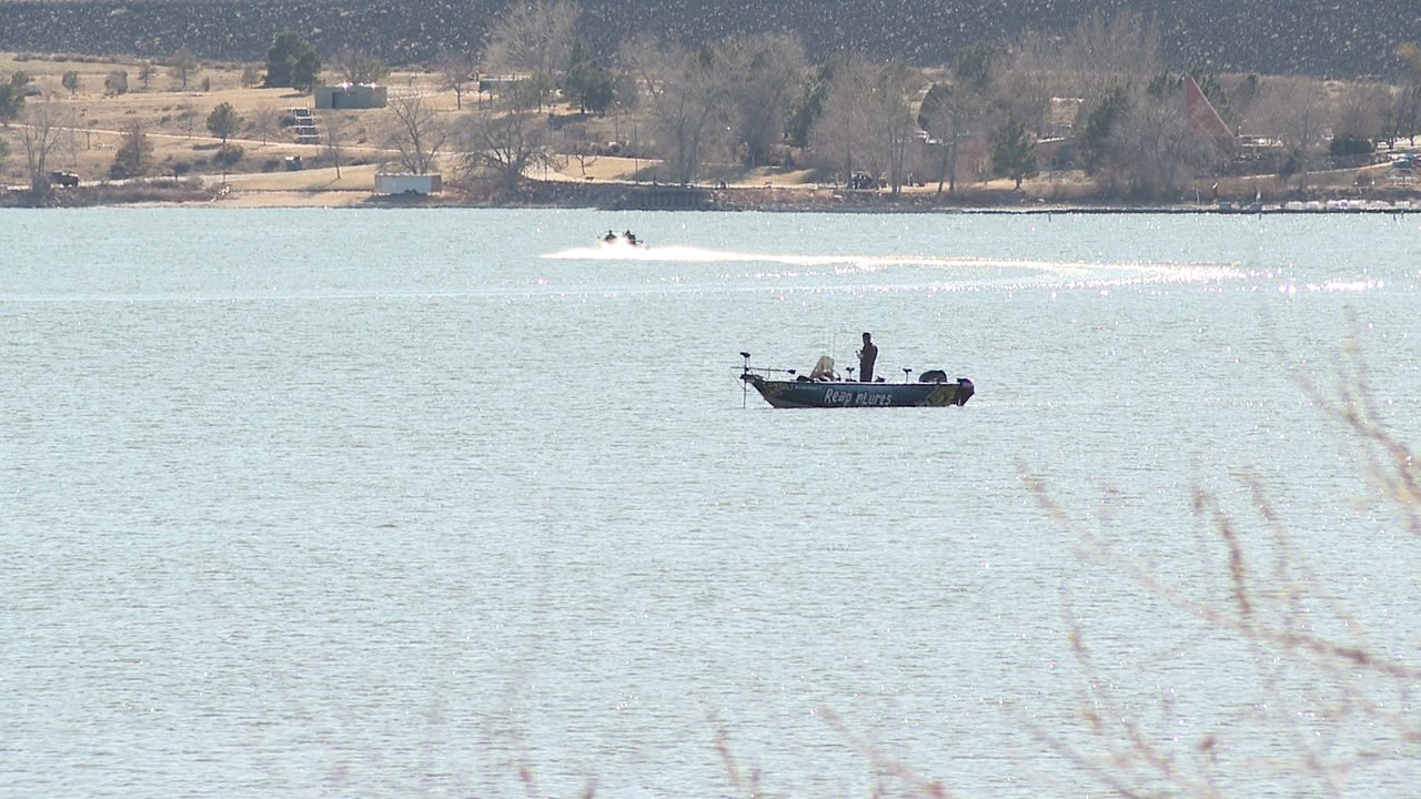 Boater on the water at Cherry Creek Reservoir