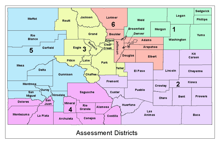 Colorado property tax assessment districts