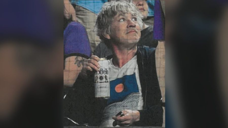 Denver police released this photo of the person they say is the suspect in the assault of the person working as Colorado Rockies mascot Dinger during a game at Coors Field on Monday, April 10, 2023.