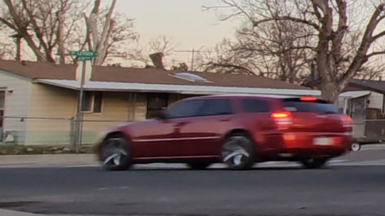 A red Dodge Magnum