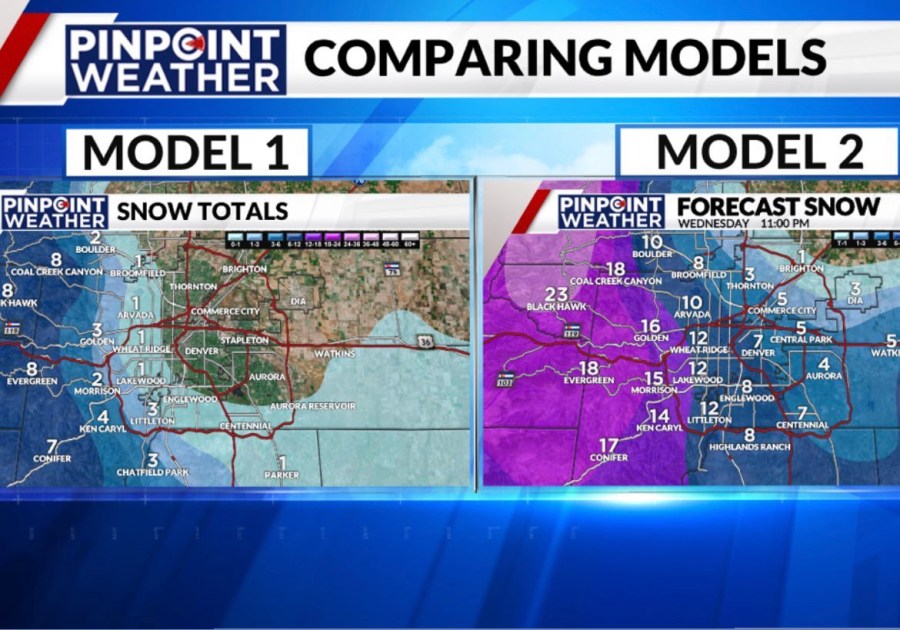 Snow totals on April 25-26