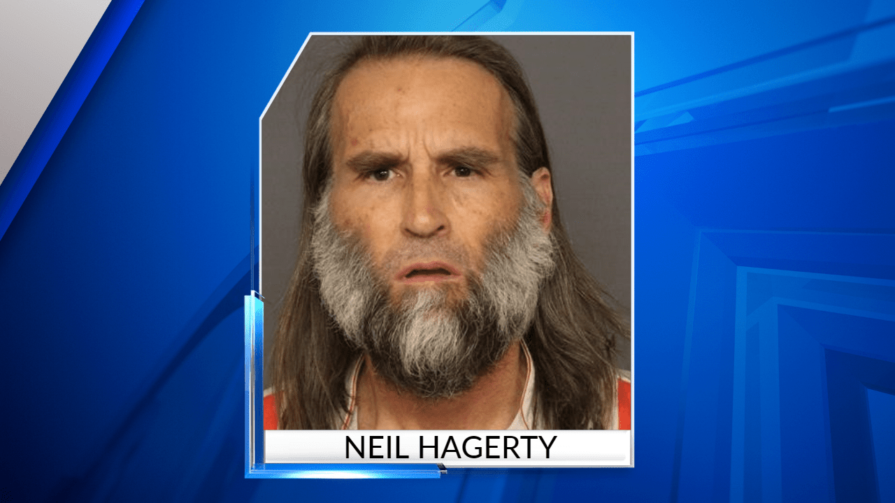 Neil Hagerty is accused of attacking a Denver police officer on April 14, 2023. (Credit: Denver Police Department)