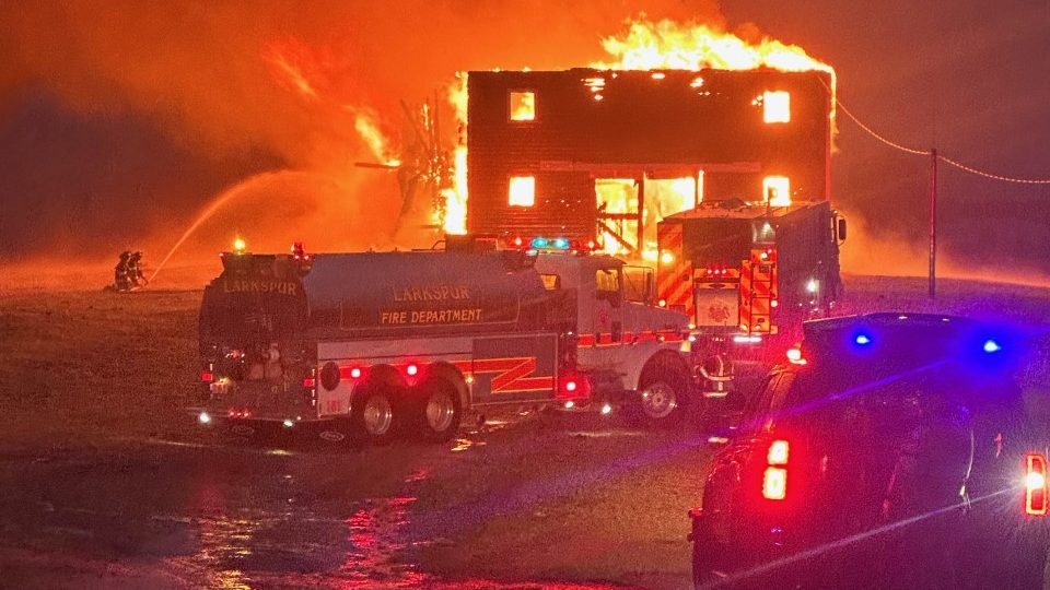 Larkspur barn burns to ground after lightning strike sets it on fire