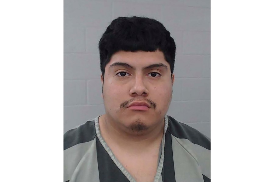 This photo released by the Keene Police Department on Sunday, May 14, 2023, shows Angel Gomez. Gomez and a 12-year-old boy have been arrested on murder warrants in the fatal shooting of a Sonic Drive-In employee in Keene, Texas. (Keene Police Department via AP)