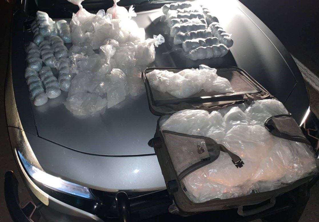 More than 100,000 fentanyl pills and about 75 pounds of meth were confiscated in a traffic stop on I-70