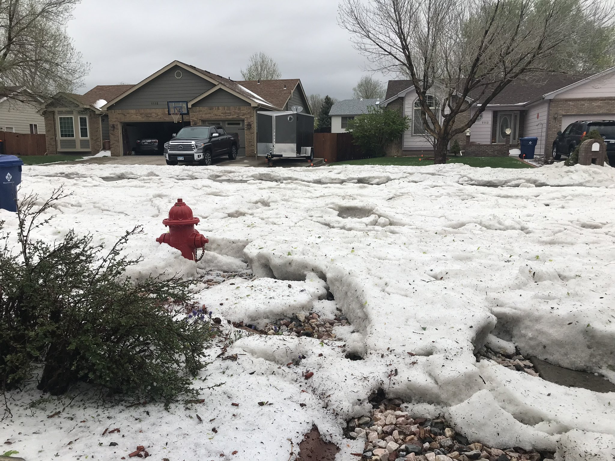 Hail in Johnstown, May 10, 2023